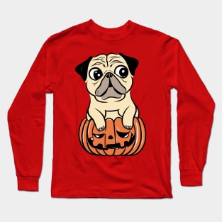 Pumpkin Pug Long Sleeve T-Shirt